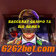 baccarat casino table games