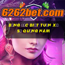 bảng đặc biệt tuần xổ số quảng nam