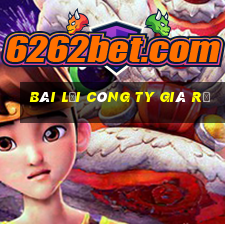 bài lỗi công ty giá rẻ