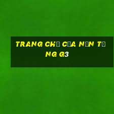 Trang chủ của nền tảng g3