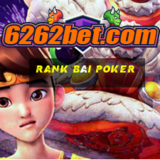 rank bài poker