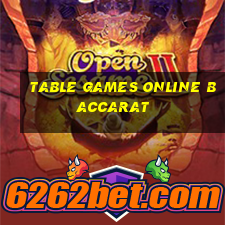 table games online baccarat