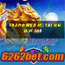 Trang web mở tài khoản 365