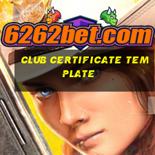 club certificate template