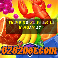 Thống kê Xổ Số đắk lắk ngày 27