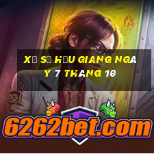 xổ số hậu giang ngày 7 tháng 10