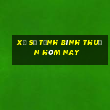 xổ số tỉnh bình thuận hôm nay