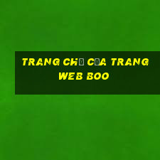 Trang chủ của trang web BOO