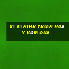 xổ số ninh thuận ngày hôm qua