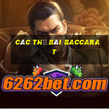 các thế bài baccarat