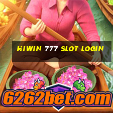 hiwin 777 slot login