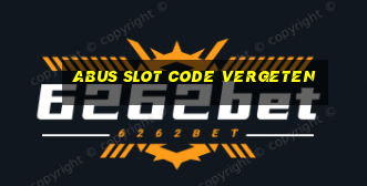 abus slot code vergeten