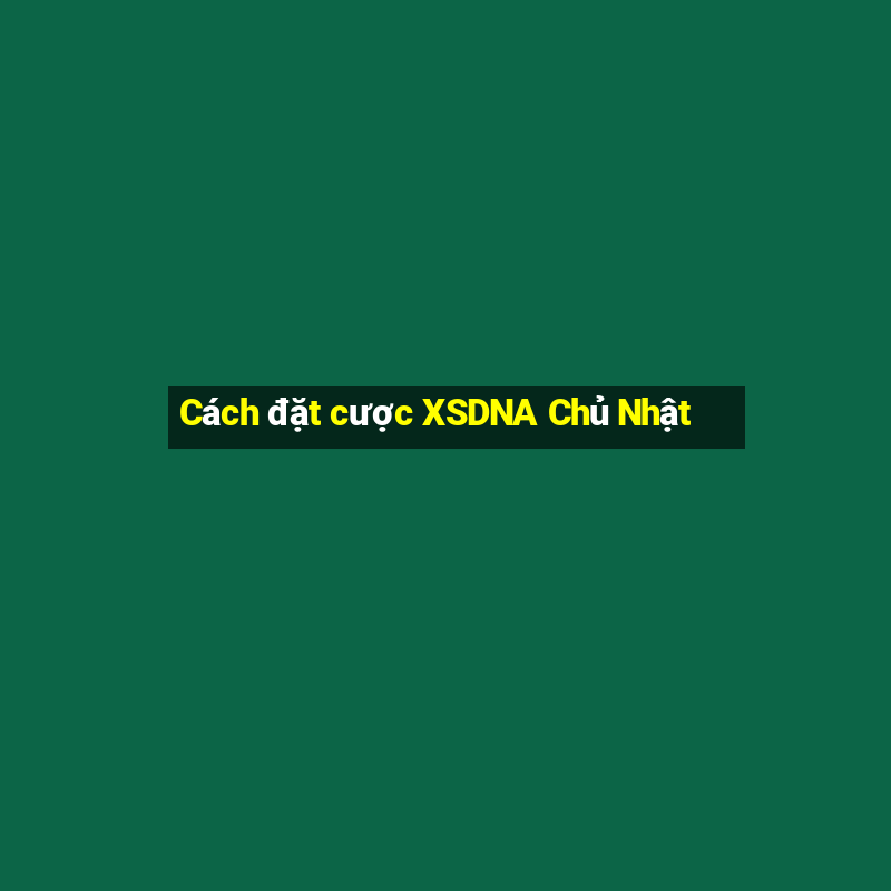 Cách đặt cược XSDNA Chủ Nhật