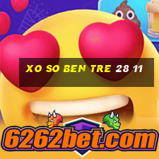 xo so ben tre 28 11