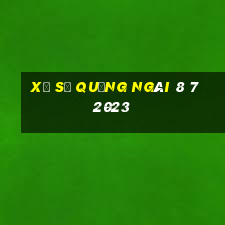 xổ số quảng ngãi 8 7 2023