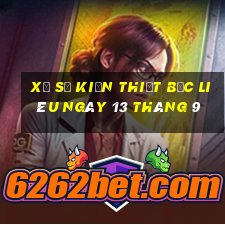 xổ số kiến thiết bạc liêu ngày 13 tháng 9