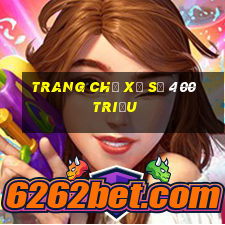 Trang chủ xổ số 400 triệu