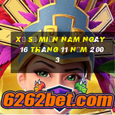 xổ số miền nam ngày 16 tháng 11 năm 2003