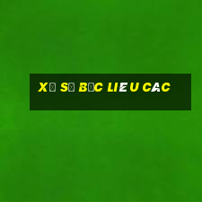 xổ số bạc liêu các