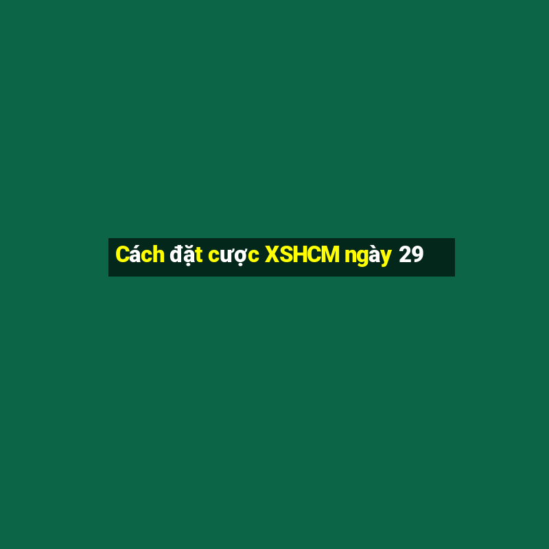 Cách đặt cược XSHCM ngày 29