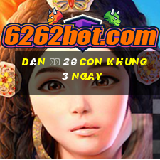 dàn đề 20 con khung 3 ngay