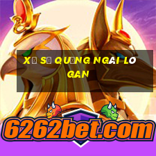 xổ số quảng ngãi lô gan