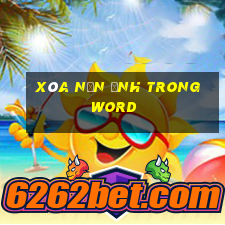 xóa nền ảnh trong word