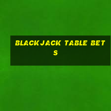 blackjack table bets