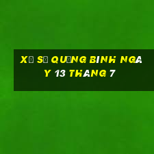 xổ số quảng bình ngày 13 tháng 7