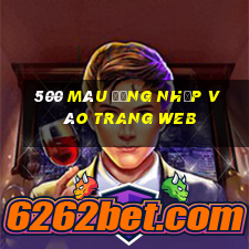 500 màu đăng nhập vào trang web