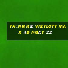 Thống kê vietlott Max 4D ngày 22