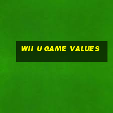 wii u game values