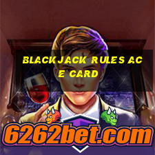 blackjack rules ace card