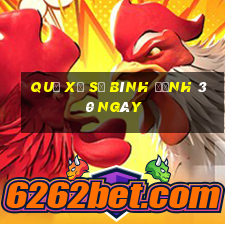 quả xổ số bình định 30 ngày