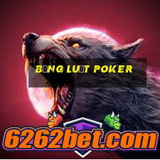 bảng luật poker