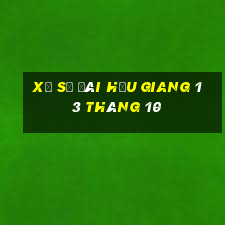 xổ số đài hậu giang 13 tháng 10