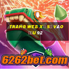 Trang web xổ số vào đầu 92