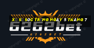 xổ số sóc trăng ngày 5 tháng 7