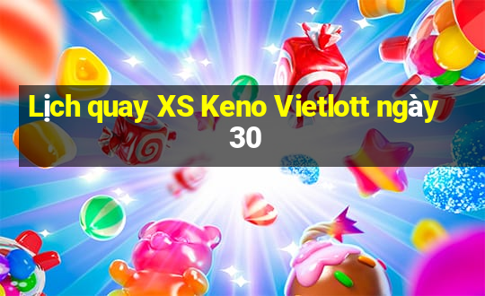 Lịch quay XS Keno Vietlott ngày 30