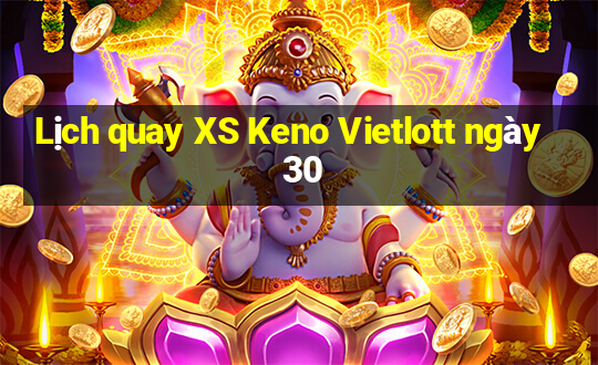 Lịch quay XS Keno Vietlott ngày 30