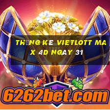 Thống kê vietlott Max 4D ngày 31