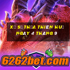 xổ số thừa thiên huế ngày 4 tháng 9